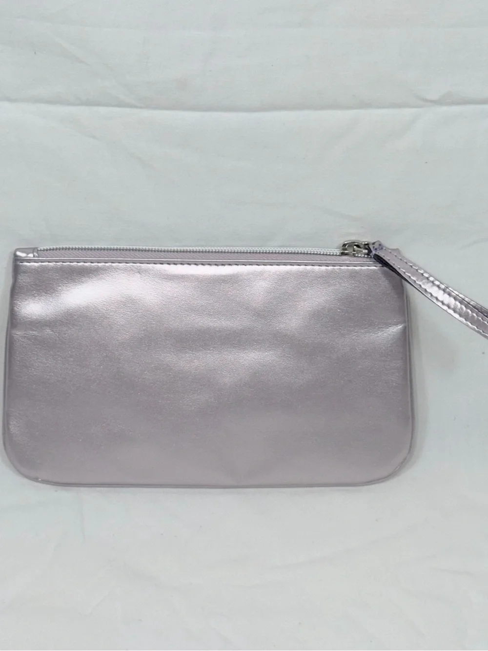 Salvatore Ferragamo Parfums Metallic Silver Cosmetic Travel Pouch NIP
